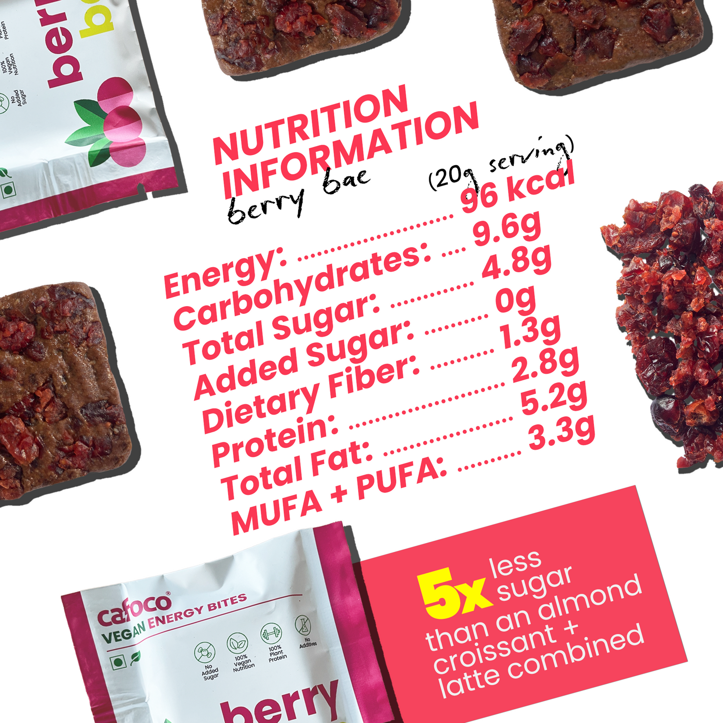 Cranberry Cocoa Bites (30g) (Pack of 9 or 12)