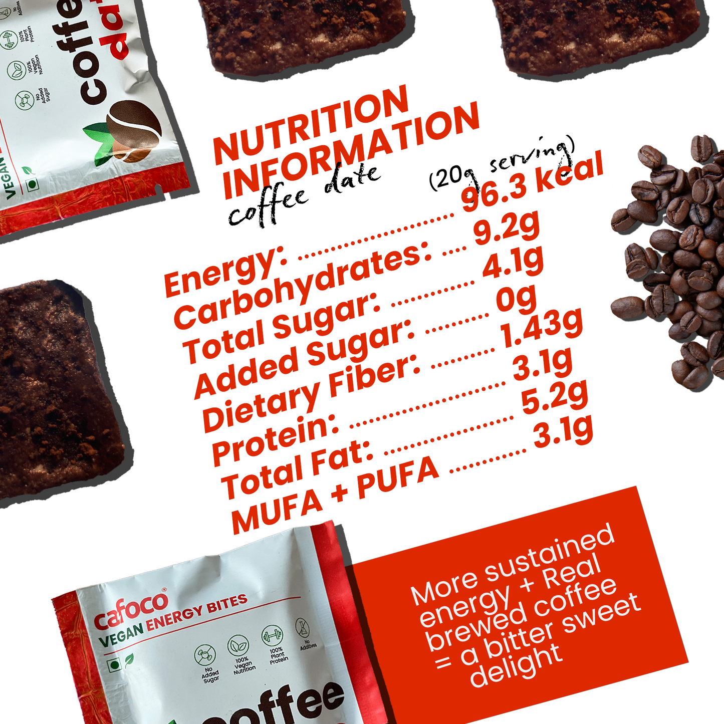 Arabica Coffee Bites (strong) (30g) (Pack of 9 or 12)