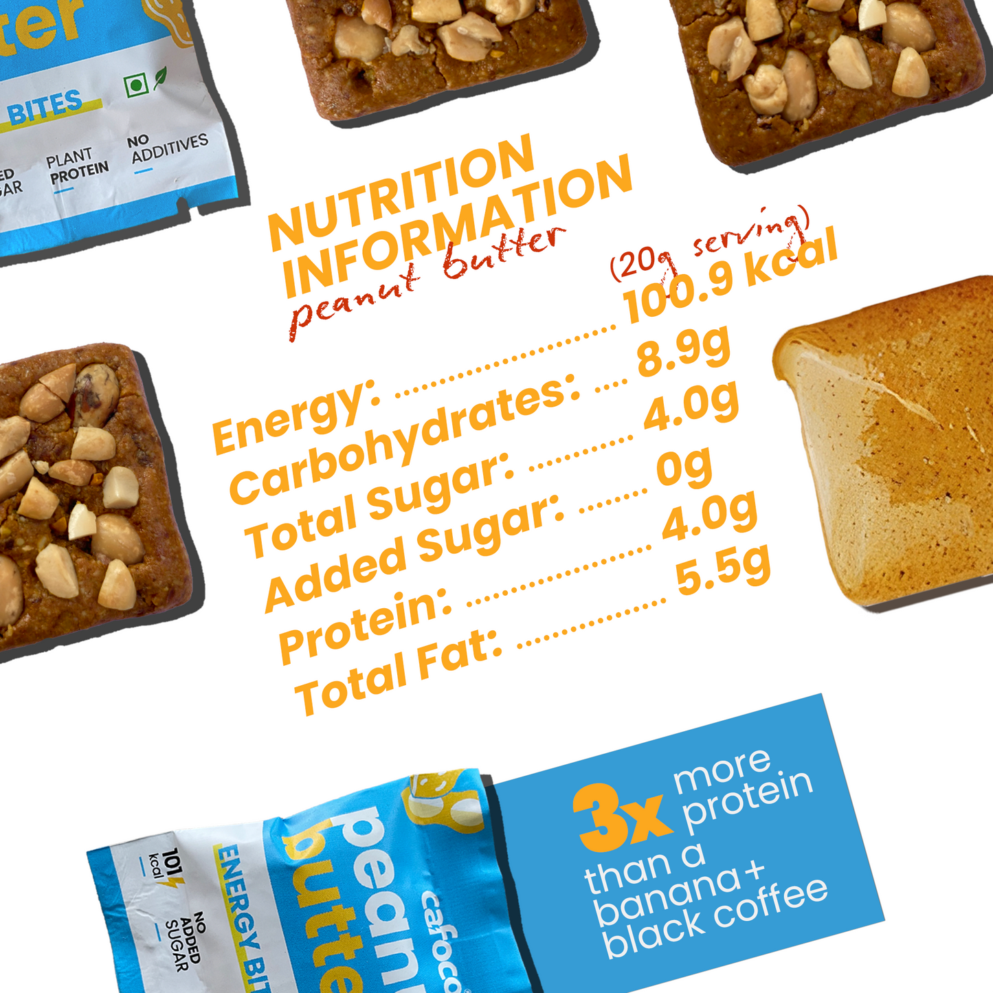 Peanut Butter 6g Protein Bites (30g) (Pack of 9)
