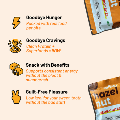 Hazelnut Energy Bites (30g) (Pack of 9 or 12)