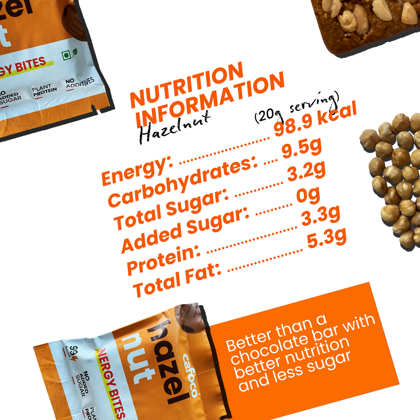 Hazelnut Energy Bites (30g) (Pack of 9 or 12)